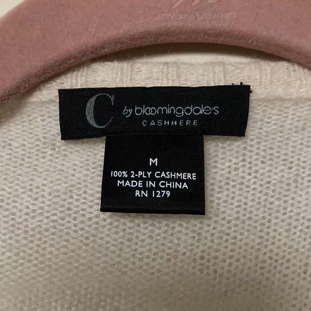 C By Bloomingdale’s Open Front Fringe Cashmere Ca… - image 5